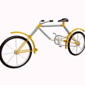 New Design Yellow Bicycle 3d model