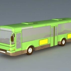 Зелений міський автобус 3d модель
