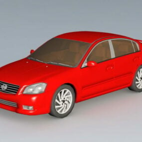 سيارة نيسان ألتيما الحمراء نموذج ثلاثي الأبعاد