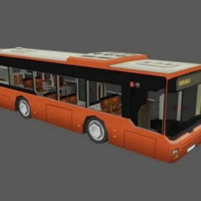 Oranje stadsbus 3D-model