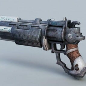 Modelo 3d de pistola de ficção científica
