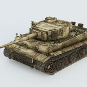 Německý 3D model tanku Tiger