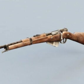 3д модель винтовочного пистолета Бертье