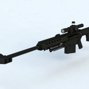Model 3d Pistol Sniper Rifle Taktikal