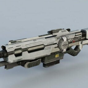 Game Sci-fi Shotgun 3d model