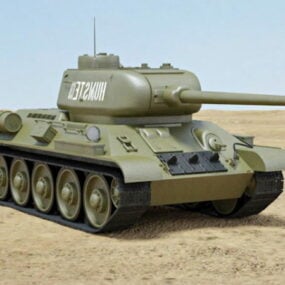 Tanque T-34 modelo 3d