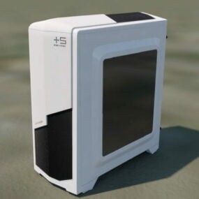 Caja de computadora blanca modelo 3d