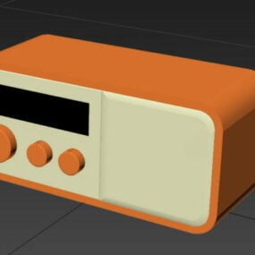 Modello 3d di progettazione radio vintage