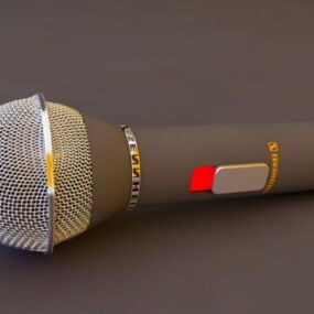 Model 3D starego mikrofonu Sennheisera