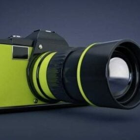Modello 3d della fotocamera DSLR