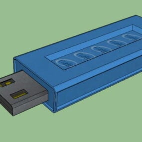 USBフラッシュドライバーの3Dモデル