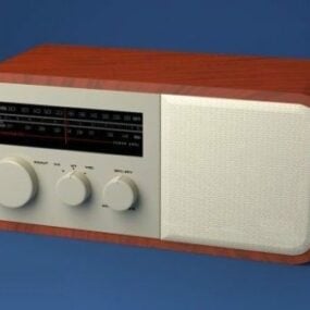 Vecchia radio modello 3d