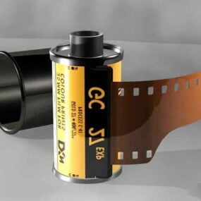 Fotoaparát Film Roll 3D model
