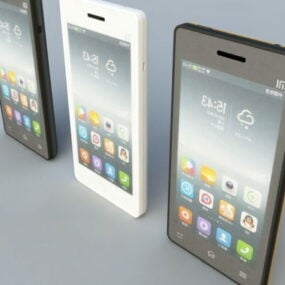 3д модель телефона Xiaomi на базе Android
