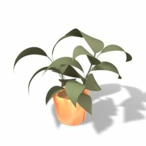 Model 3D rośliny doniczkowej