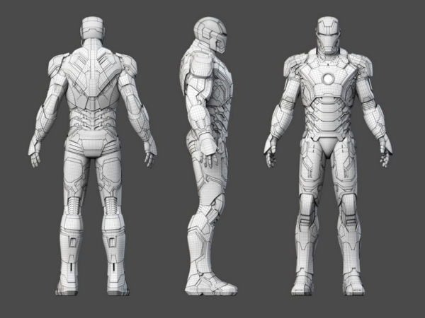 Iron man 3D model STL for 3D Printing CNC router Carved  3DModel Pro