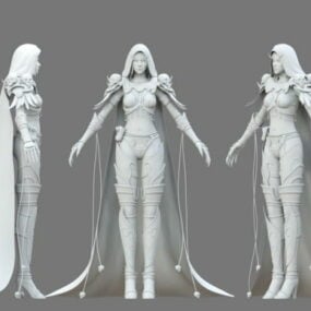 Mô hình 3d khái niệm nữ chiến binh Elf
