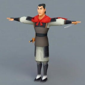 Li Shang Saka Disney Mulan model 3d