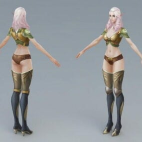 Vakker Elf Woman 3d-modell
