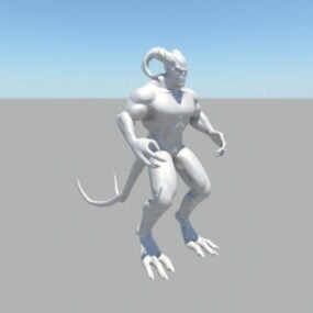 Schweres Dämonenmonster-Charakter-3D-Modell