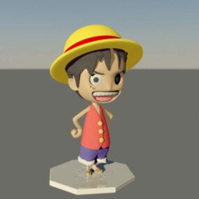Personnage de Monkey D. Luffy modèle 3D