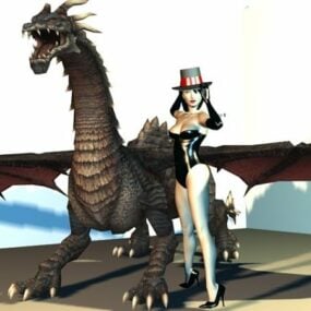 Dragon Rider Girl 3d-modell
