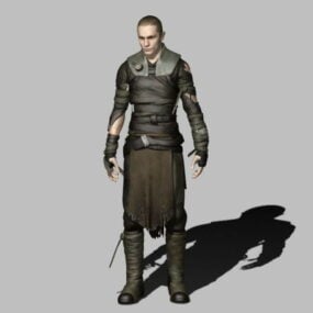 Mannlig Assassin Rogue 3d-modell