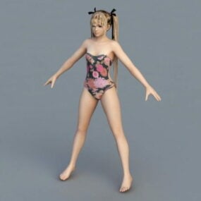 Modello 3d della ragazza teenager del bikini
