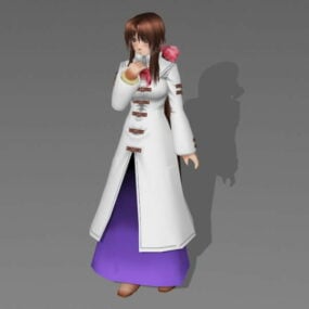 Anime Winter Girl 3d-model