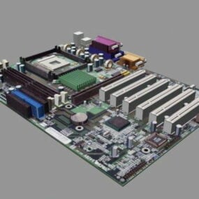 نموذج اللوحة الأم للكمبيوتر ثلاثي الأبعاد