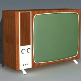 70s Television Set 3d model