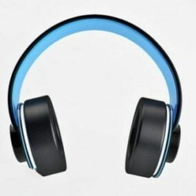 โมเดล 3 มิติของหูฟังสีน้ำเงิน