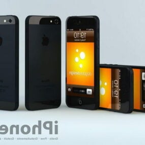 Apple Iphone 5 Negro modelo 3d