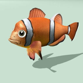 Model 3d Rig Animasi Ikan Badut