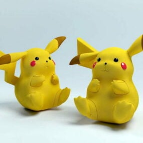 Pokemon Pikachu'nun 3 boyutlu modeli