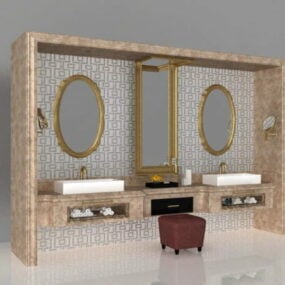 Luxus-Badezimmer-Waschtischmöbel 3D-Modell