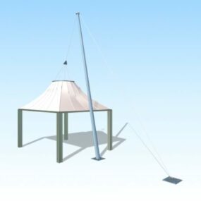 Modello 3d della struttura del parasole