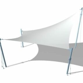 Beach Shade Canopy 3d model
