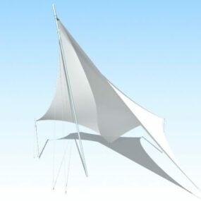 Estructura extensible de parasol modelo 3d