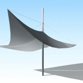 Paraguas extensible para jardín modelo 3d
