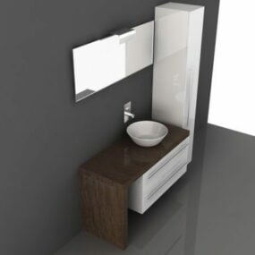 Ντουλάπια νιπτήρα μπάνιου με τοπ 3d μοντέλο