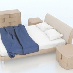 Rustieke slaapkamermeubelsets 3D-model