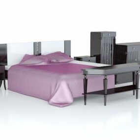 Soveværelsesmøbelsæt 3d-model