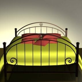 곡선 금속 침대 3d 모델