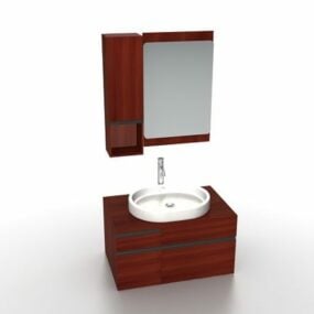 Yhden kylpyhuoneen turhamaisuussetti 3D-malli