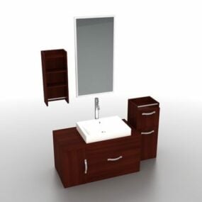 Nowoczesny zestaw toaletek łazienkowych Model 3D