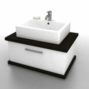 Small Wash Basin Cabinet 3d model