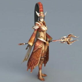 Female Warrior Art 3d model