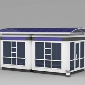 3д модель приюта для школьной автобусной остановки