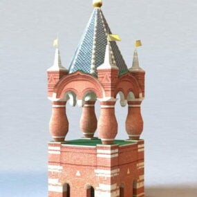 Moskovan Venäjän Kremlin tornin 3d-malli